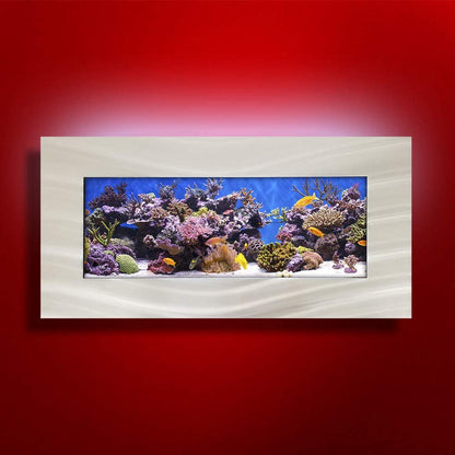 Aa-Skyline-Bsilver 2.0 Wall Mounted Aquarium, Brushed Silver