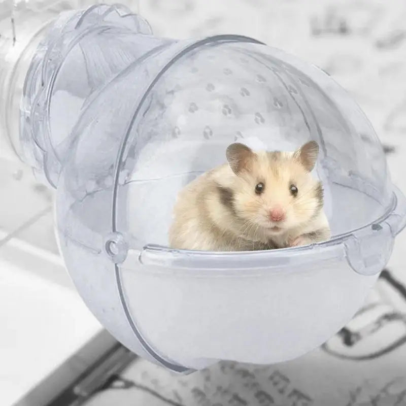 Hamster Bathroom Box Removable Hamster Cage Accessories Hamster Toilet Dust Bath for Hamsters Translucentsand Bath